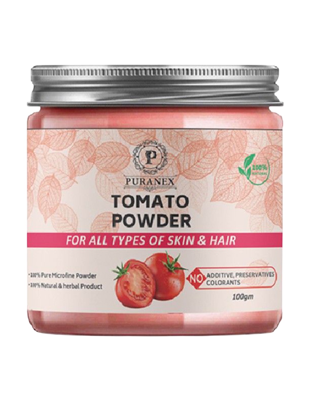 

Puranex 100% Natural Tomato Powder Face Pack - 100 g, White