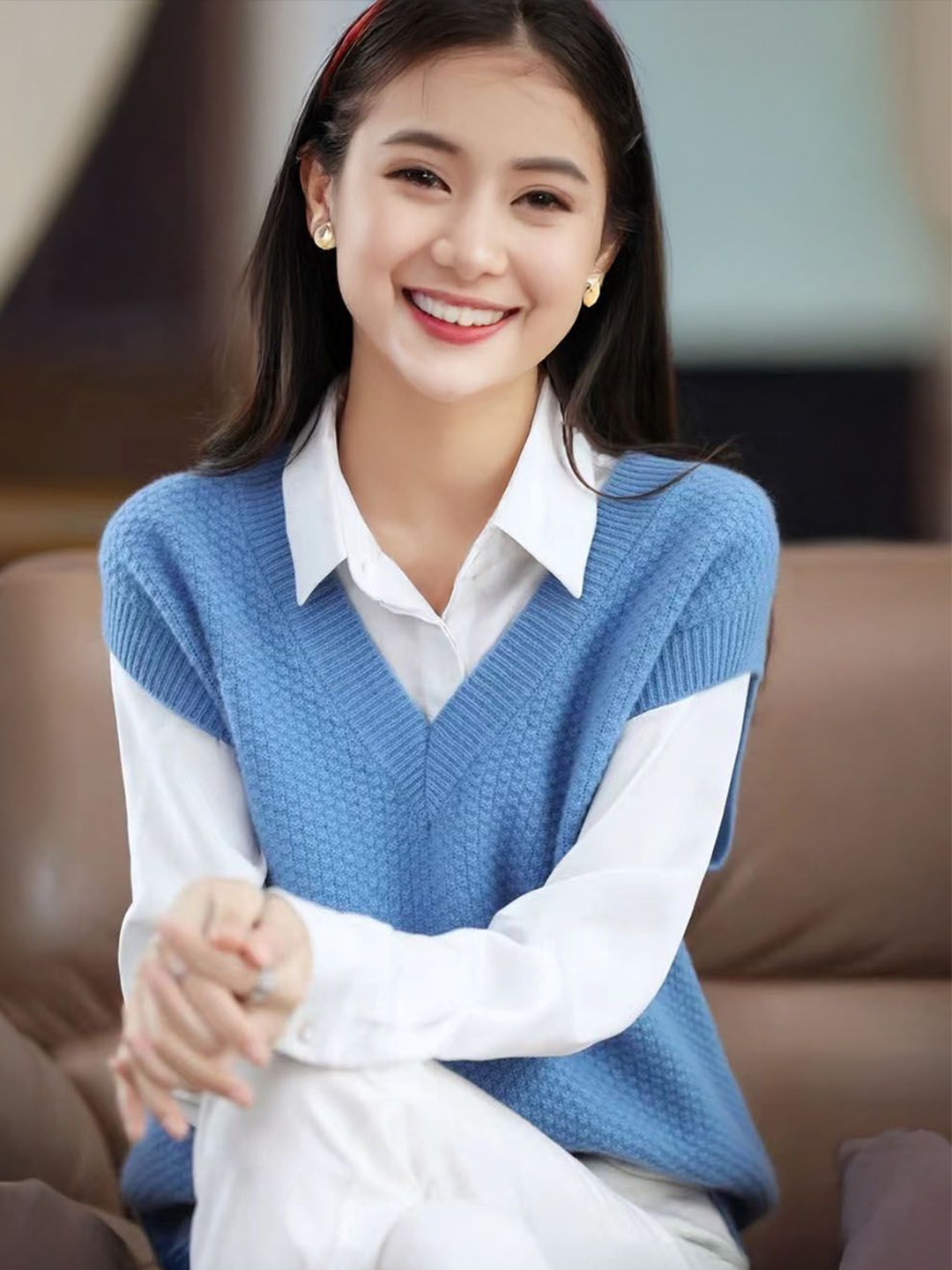 

StyleCast Women Sweater Vest, Blue