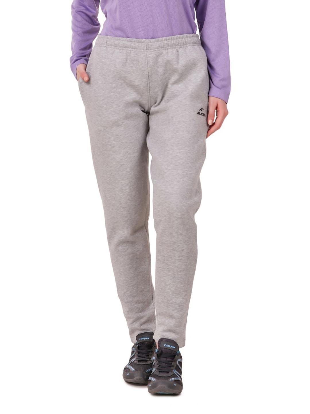 

Alcis Women Solid Track Pant, Grey melange