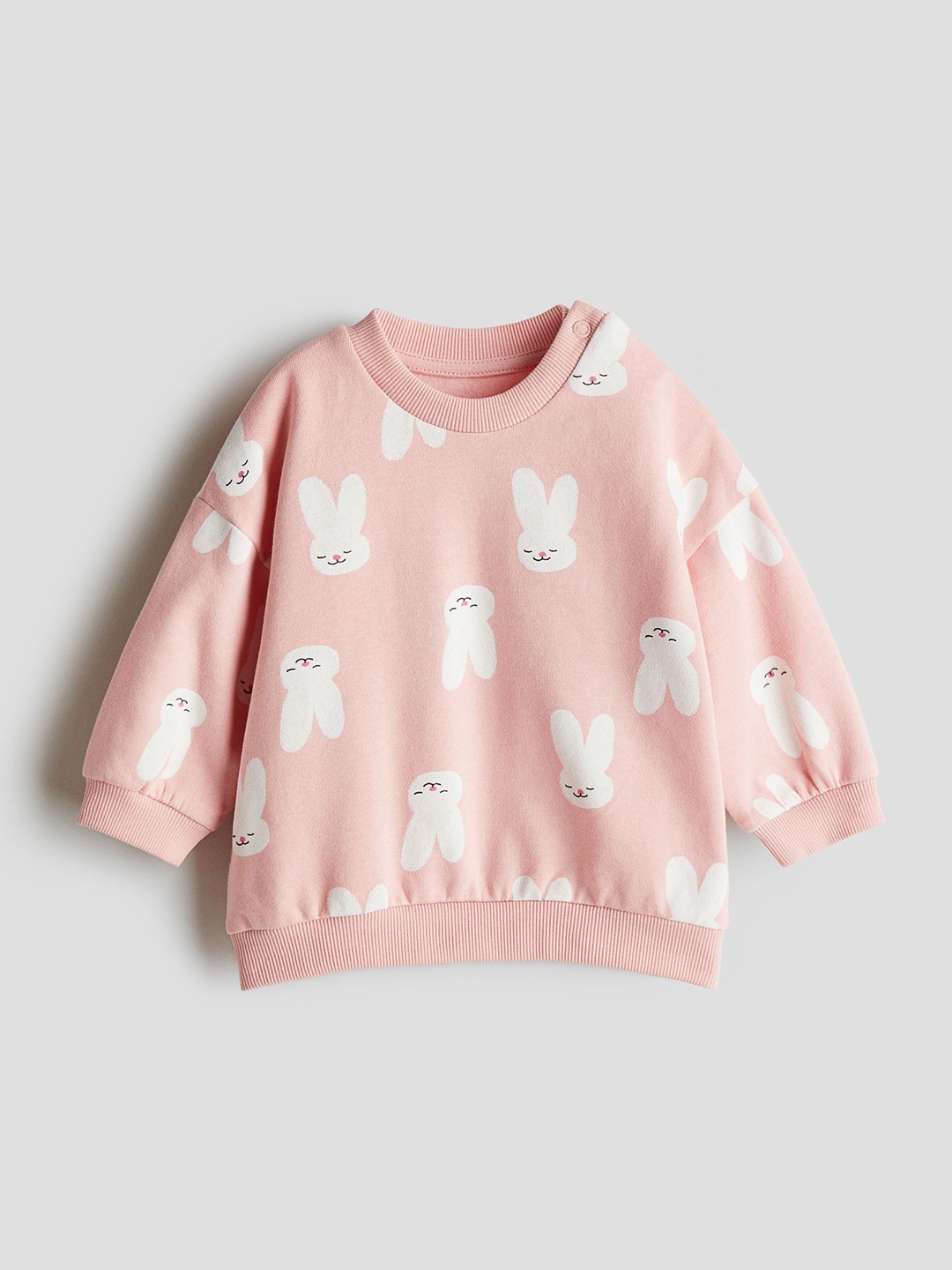 

H&M Girls Printed Pure Cotton Sweatshirts, Pink