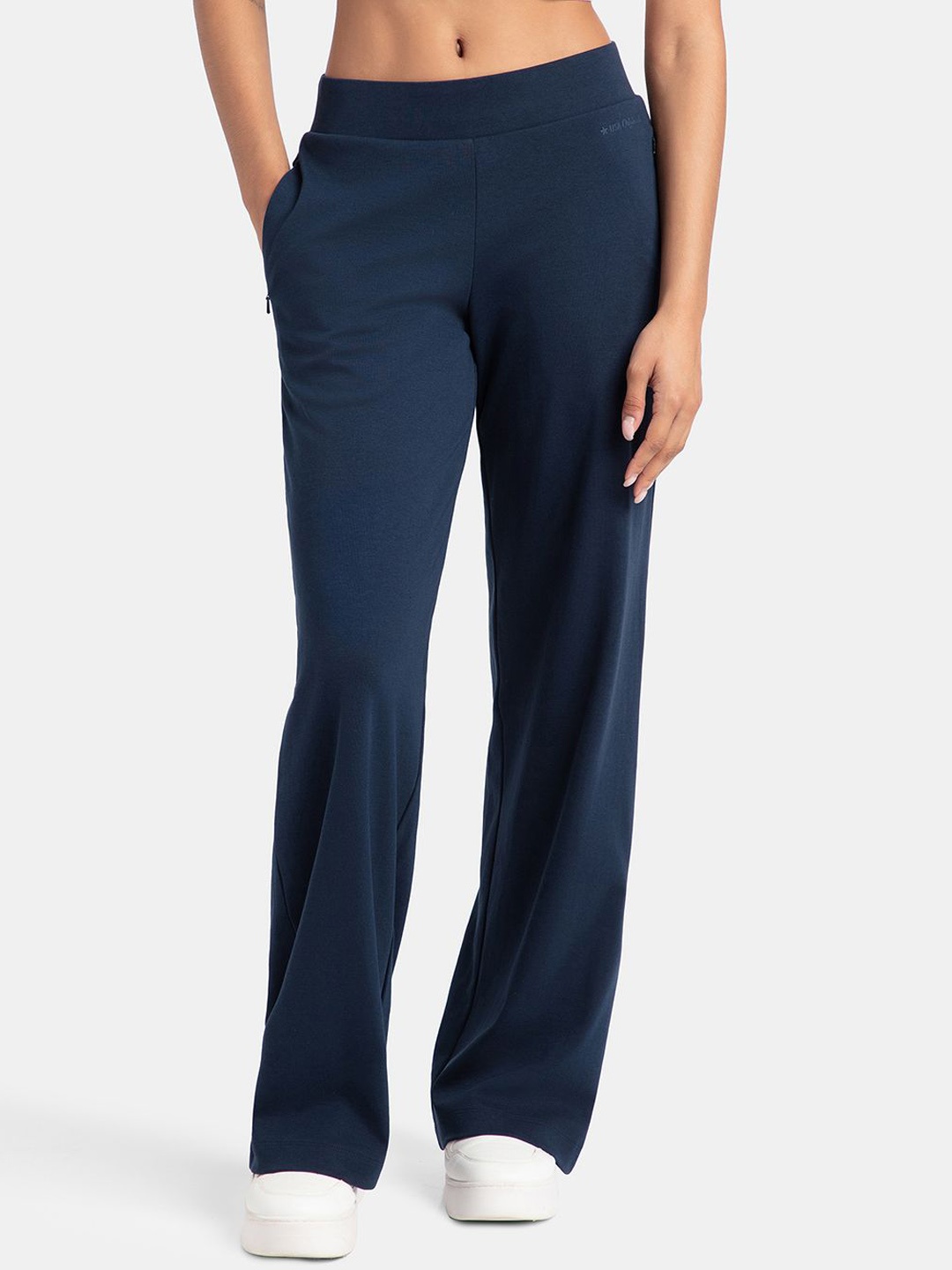 

Jockey Super Combed Cotton Rich Relaxed Fit Wide Leg Pants with Zipper Pockets-U102, Navy blue