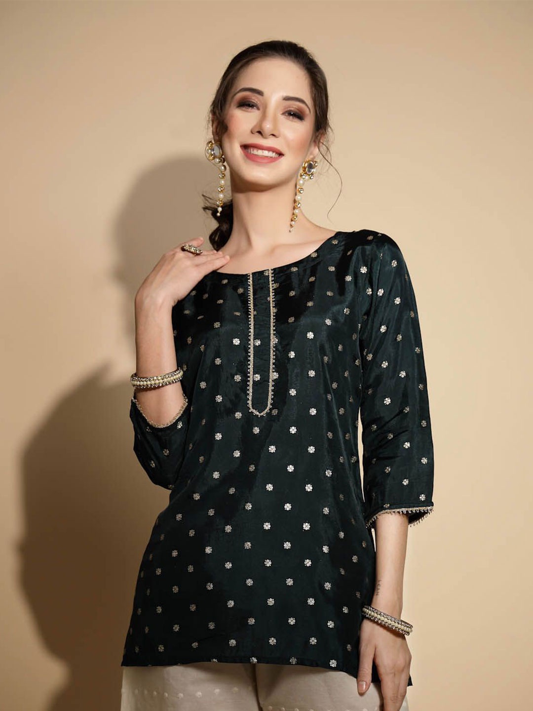 

Me&I Printed Tunic, Black