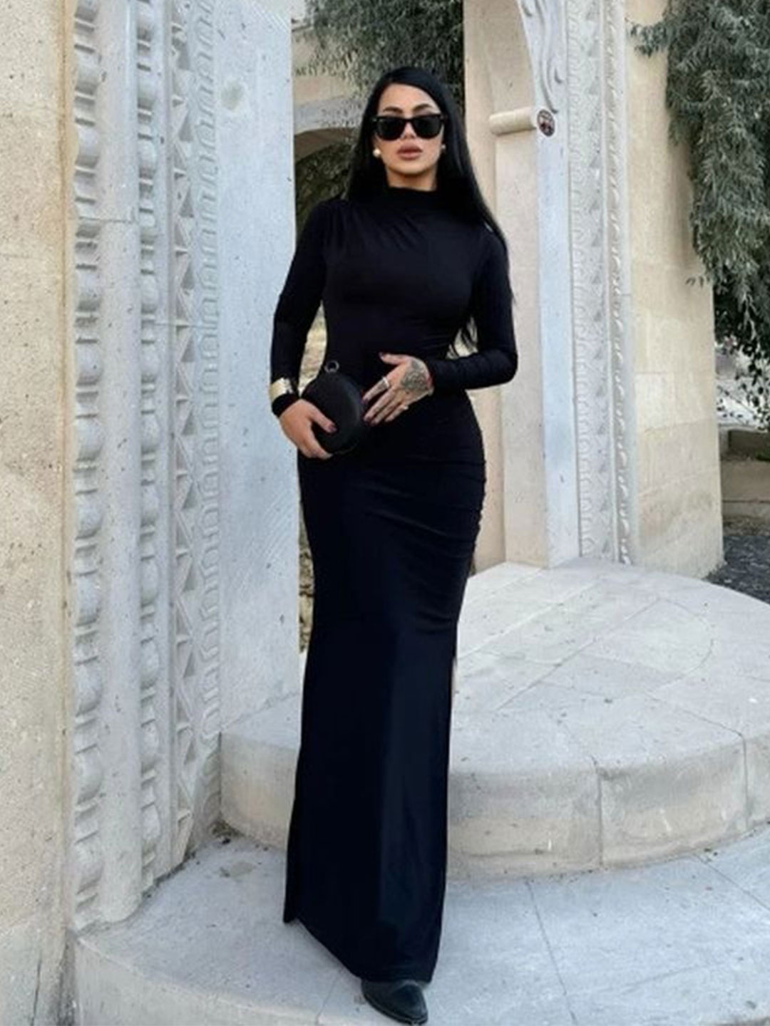 

LULU & SKY Maxi Dress, Black