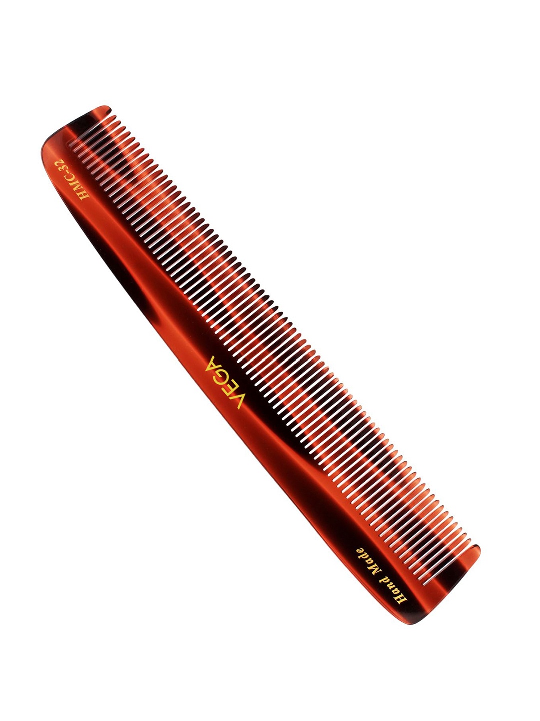 

VEGA Handmade Tortoise Shell Pattern Dressing Hair Comb - HMC-32, Brown