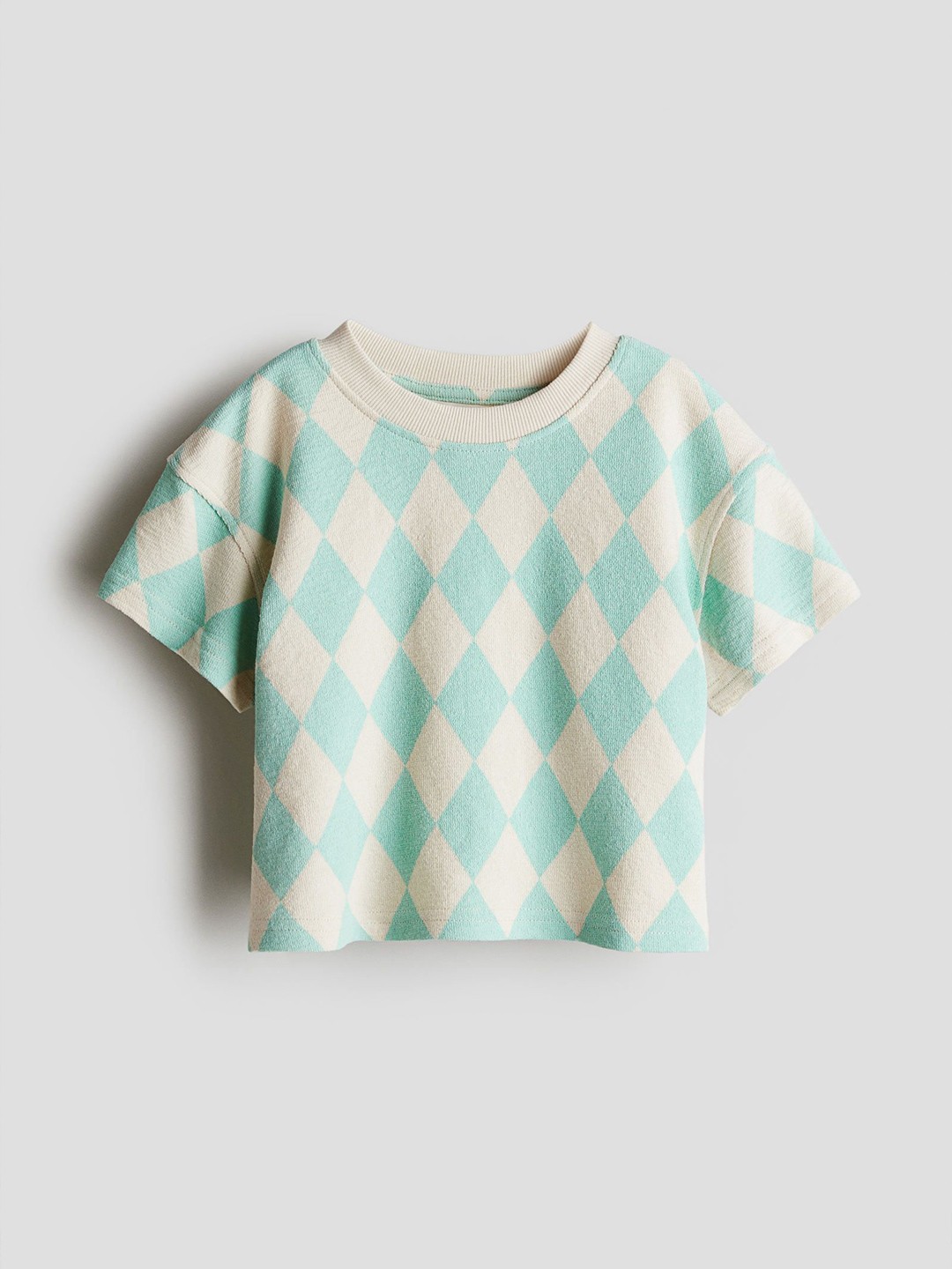 

H&M Boxy-Style Top, Turquoise blue