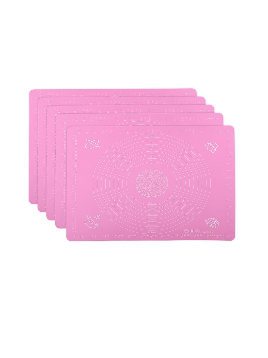 

Kuber Industries 5 Pcs Pink Printed Chapati & Roti Mat