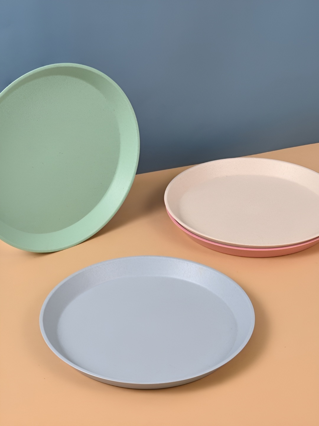 

eha Kids Green & Pink 4 Pieces Dishwasher Safe Plates