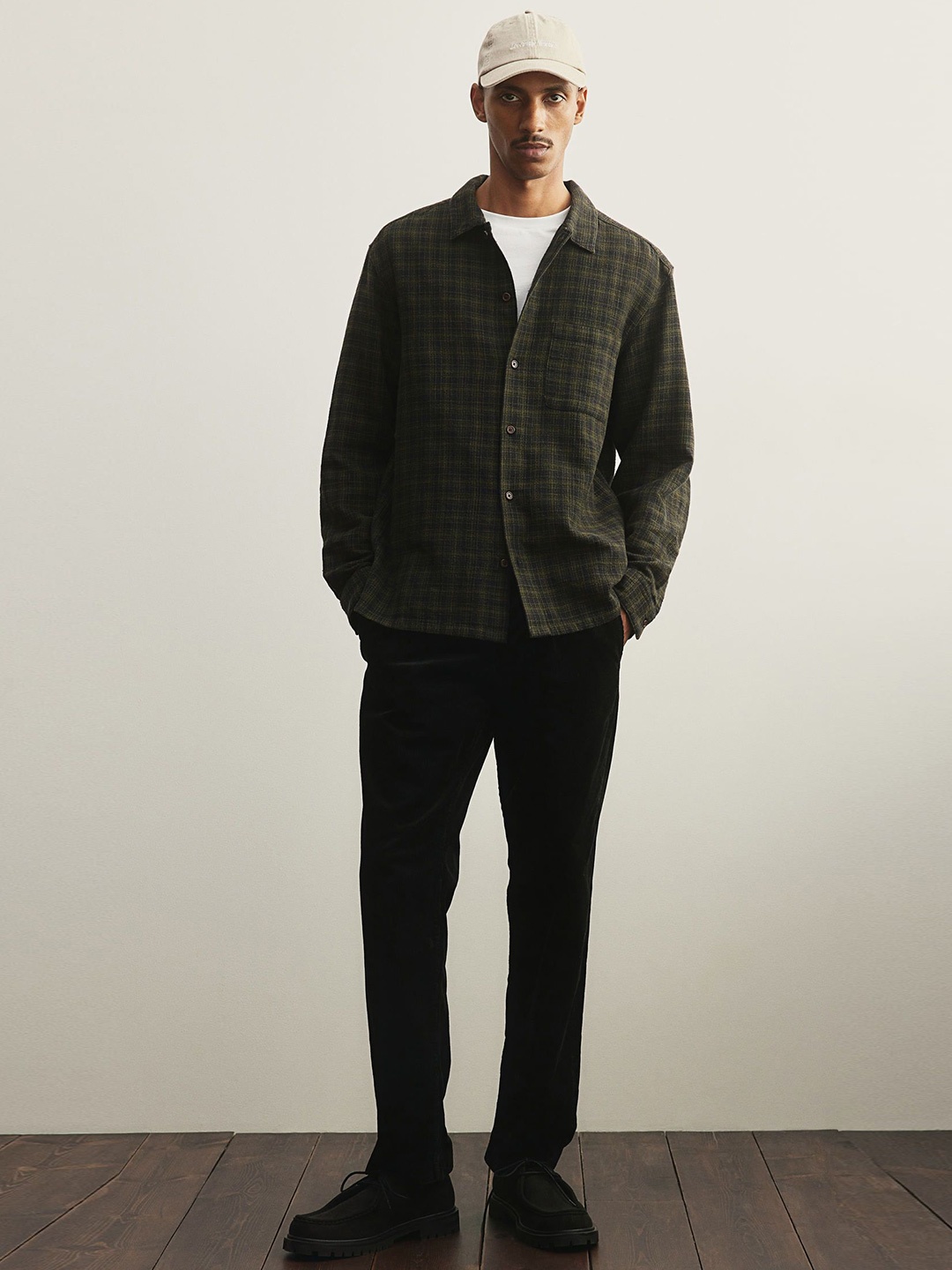 

H&M Regular Fit Cotton Shirt, Green