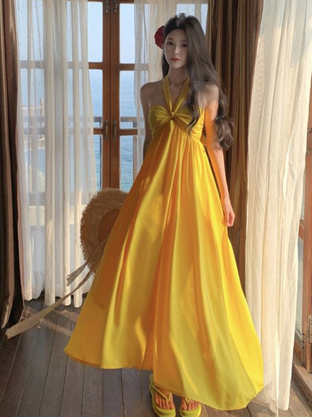

LULU & SKY Maxi Dress, Yellow