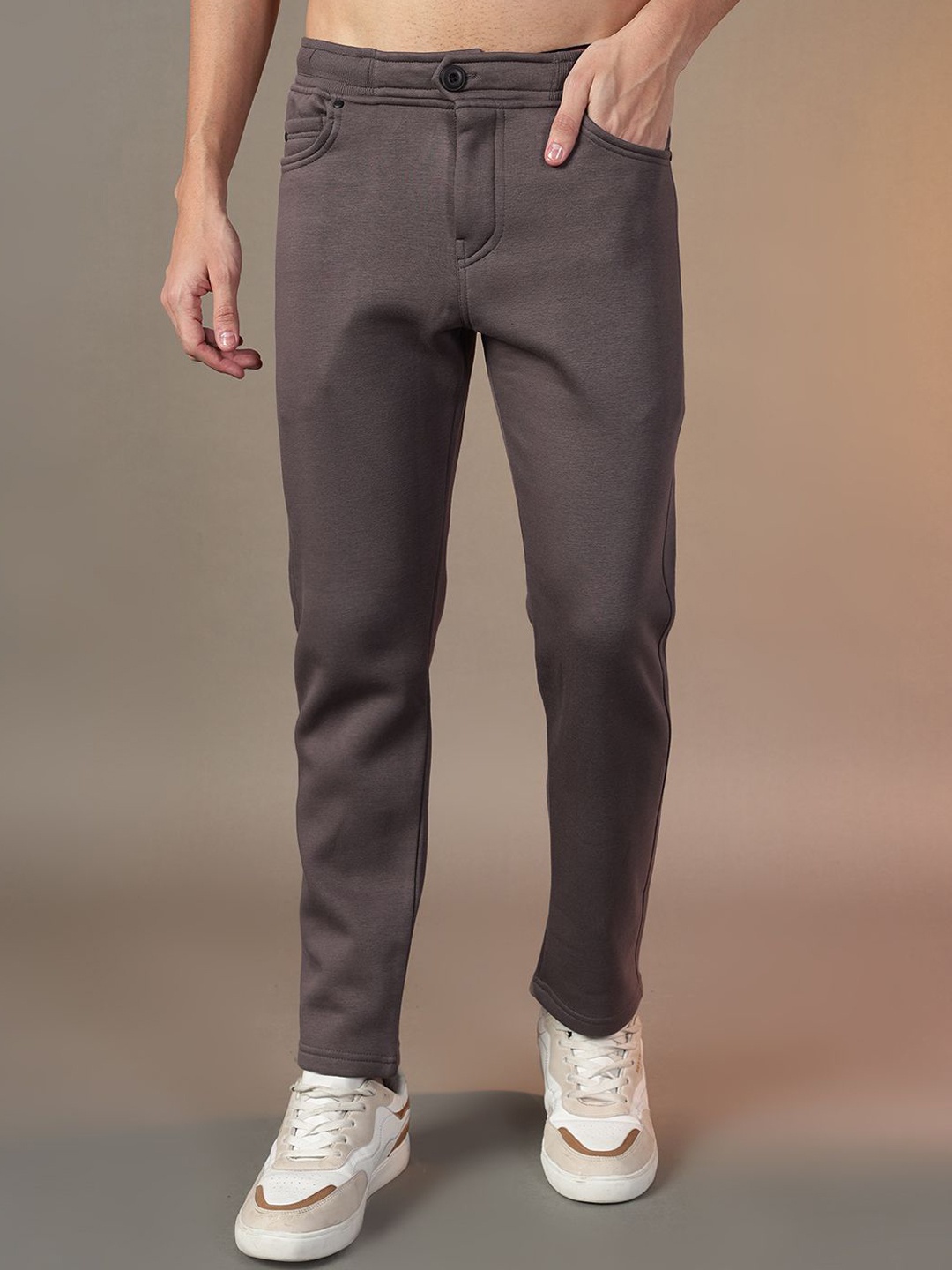 

FCK GOLD Men Regular Fit Track Pants, Grey