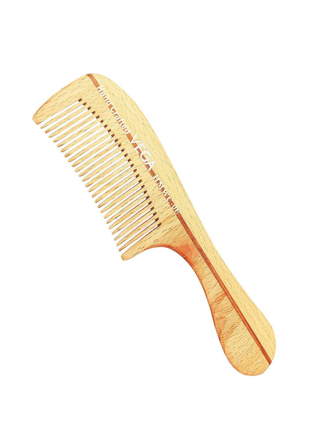 

VEGA Boutique Wooden Hair Comb - HMWC-06 - Beige
