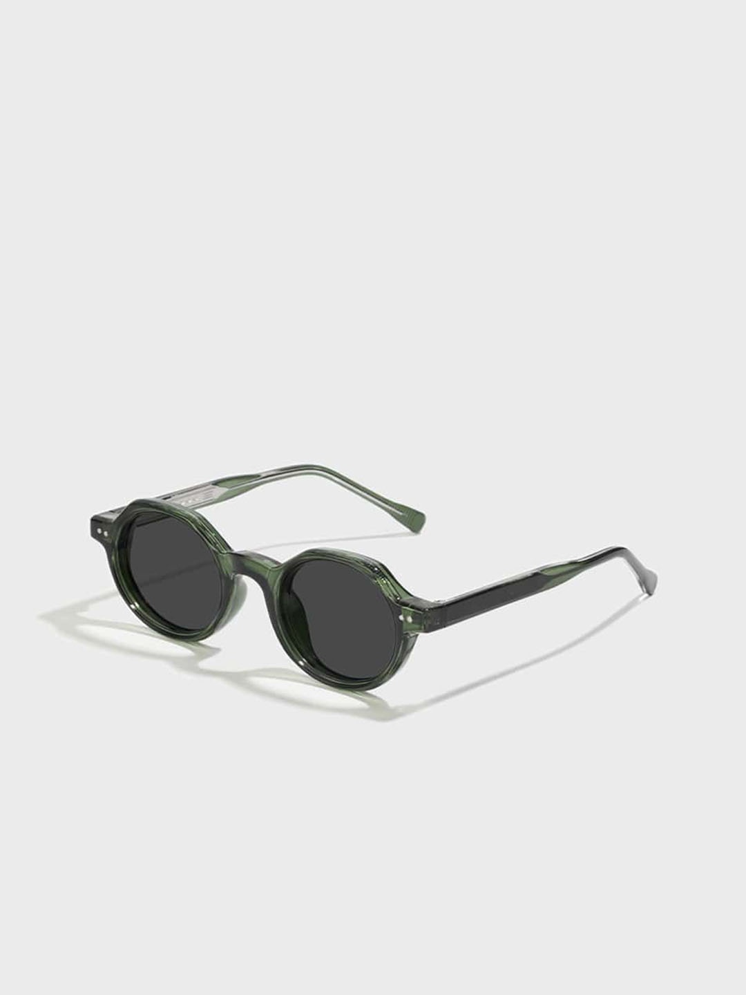 

SAM & MARSHALL Unisex Round Sunglasses with UV Protected Lens, Black