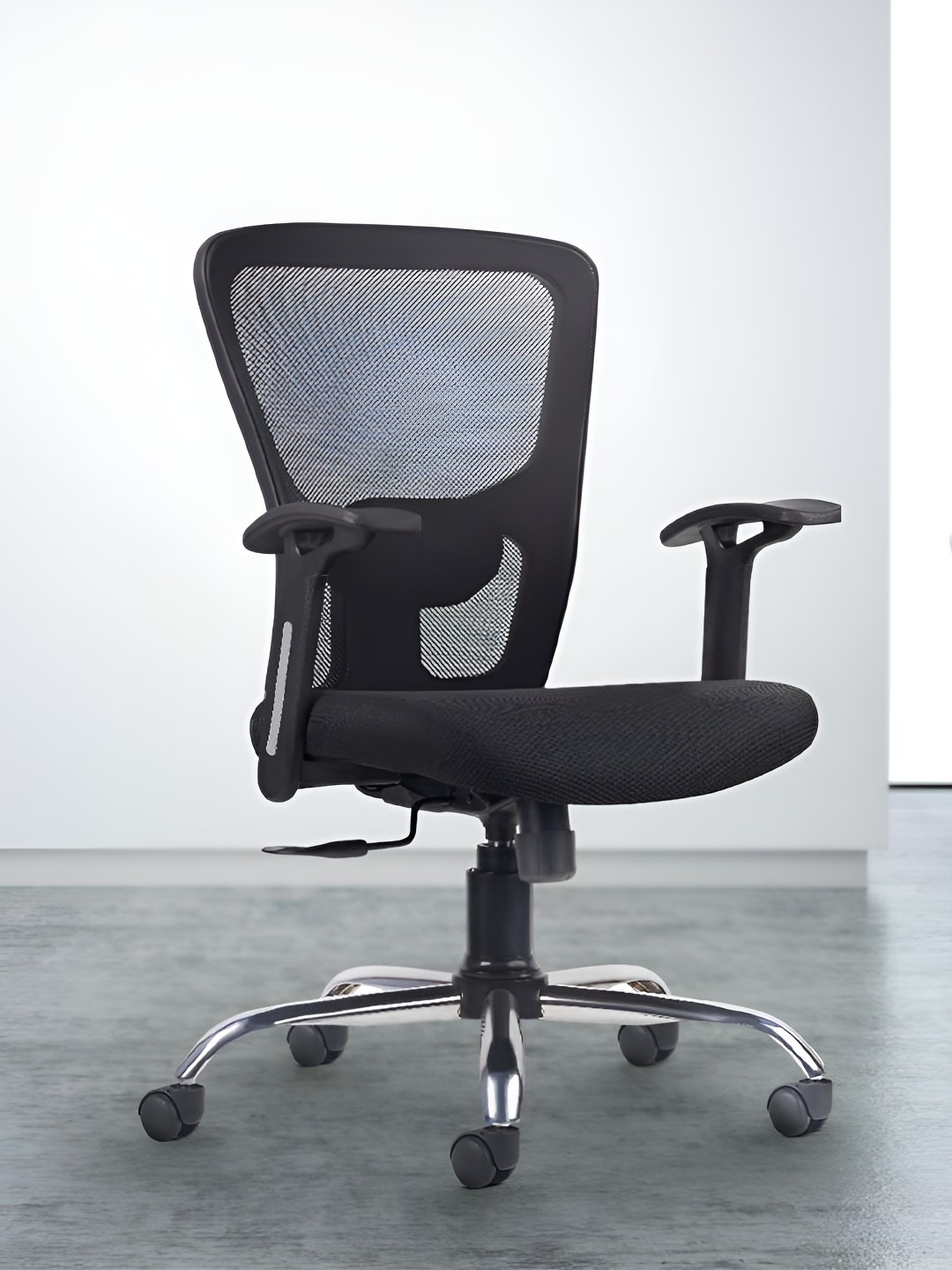 

CELLBELL C110 Leo Black & White Mid Back Mesh Office Executive Chair