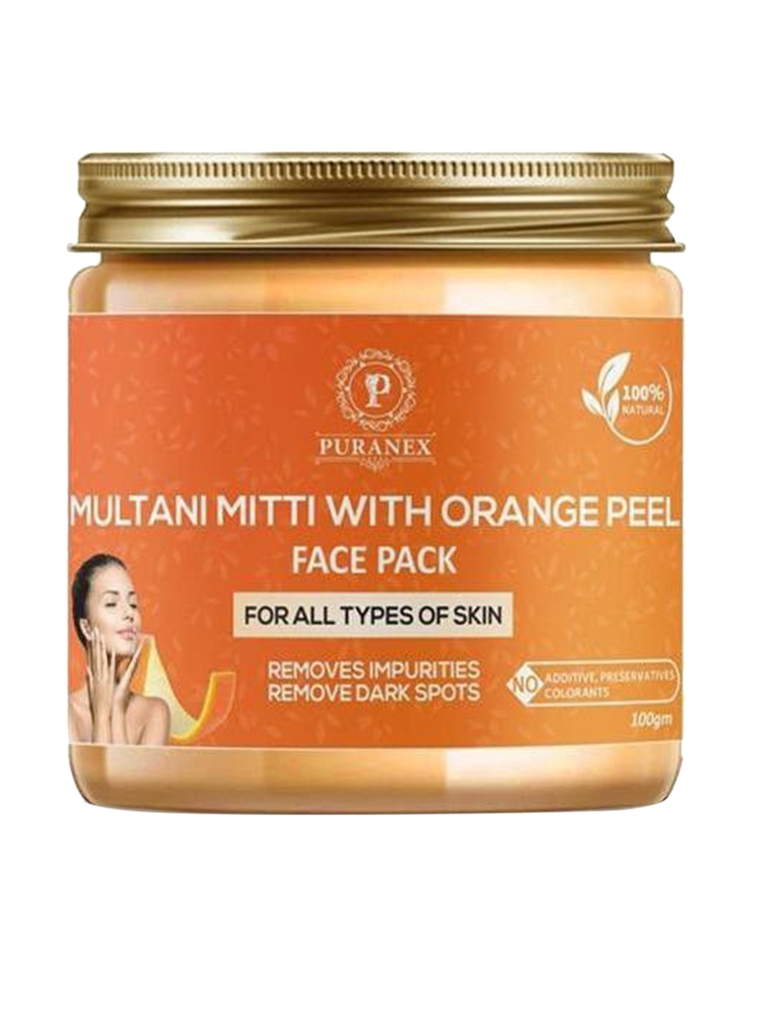 

Puranex Multani Mitti With Orange Peel Face Pack Powder - 100 g, White