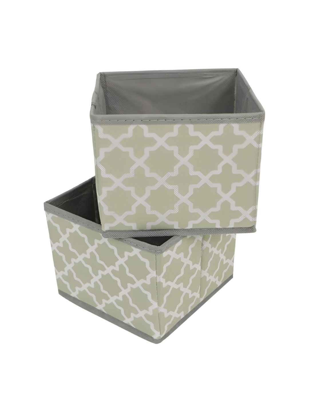 

HOKIPO Grey & White 2 Pieces Printed Regular Multi-Utility Organisers