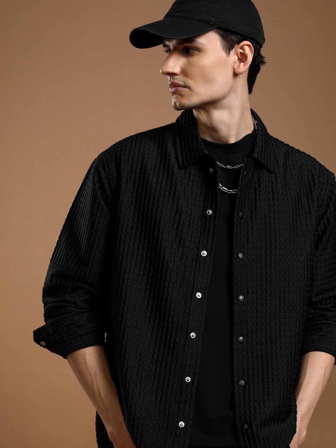 

HIGHLANDER Men Opaque Casual Shirt, Black