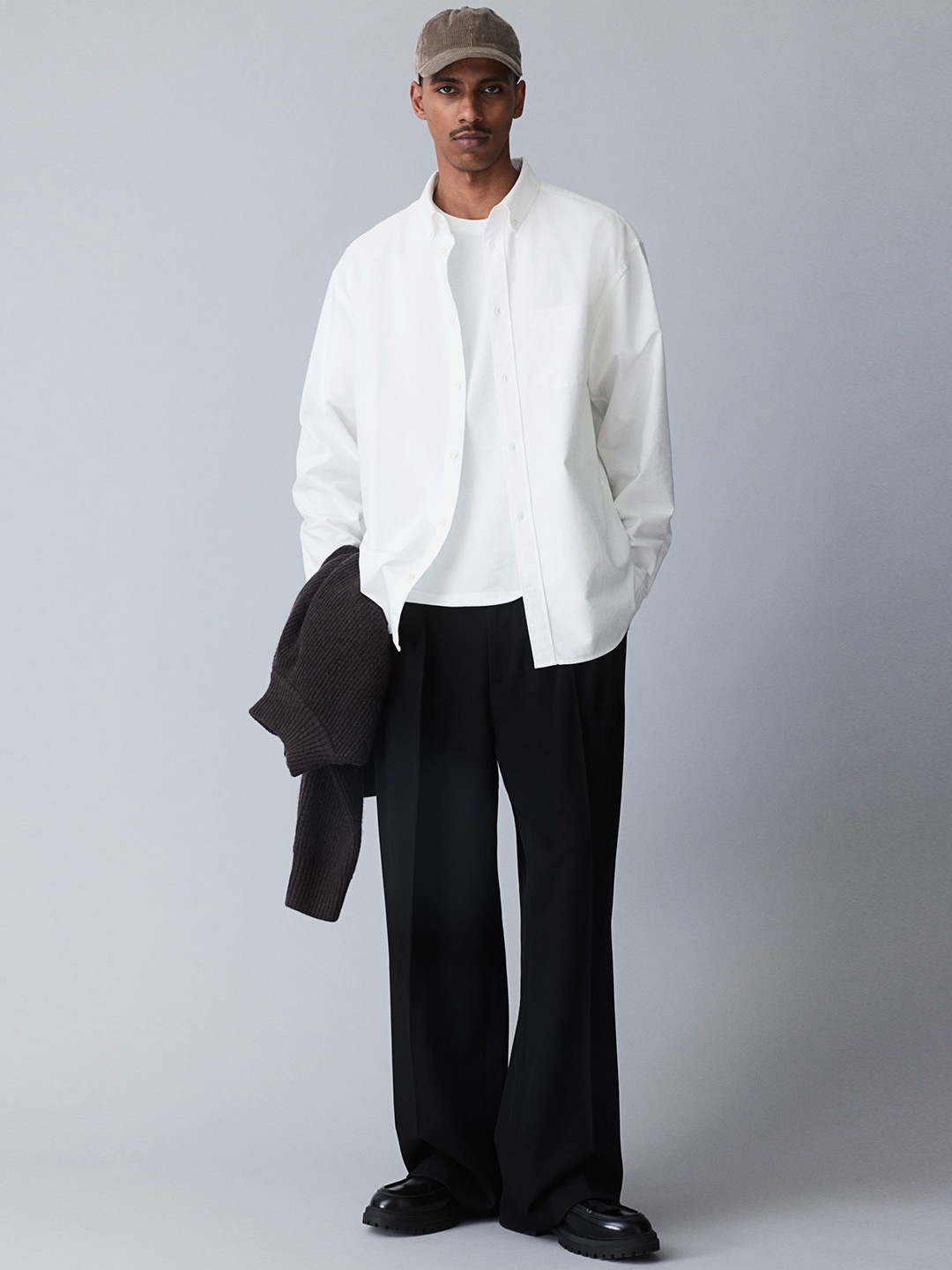 

H&M Regular Fit Oxford Shirt, White
