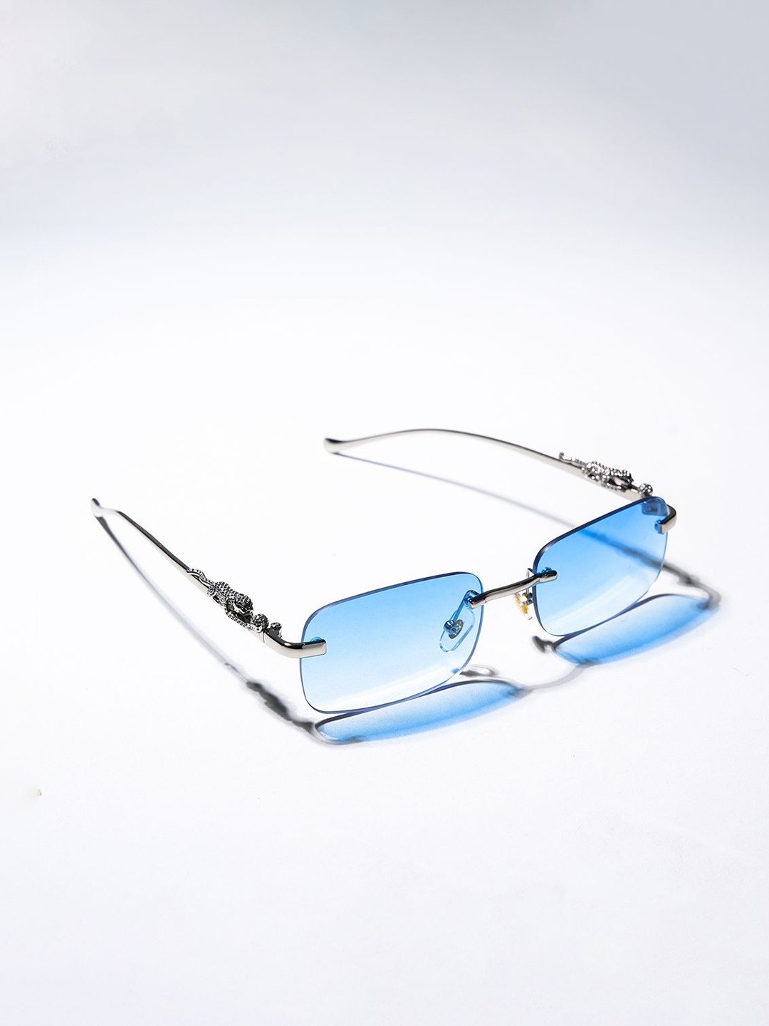 

CHOKORE Unisex Rectangle Sunglasses with Polarised and UV Protected Lens, Silver