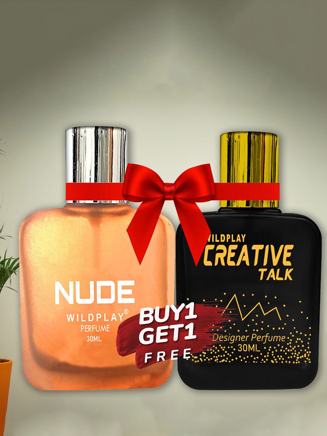 

WILDPLAY Set Of 2 Nude & Creative Talk Long Lasting Eau De Parfum- 30 ml Each, Black