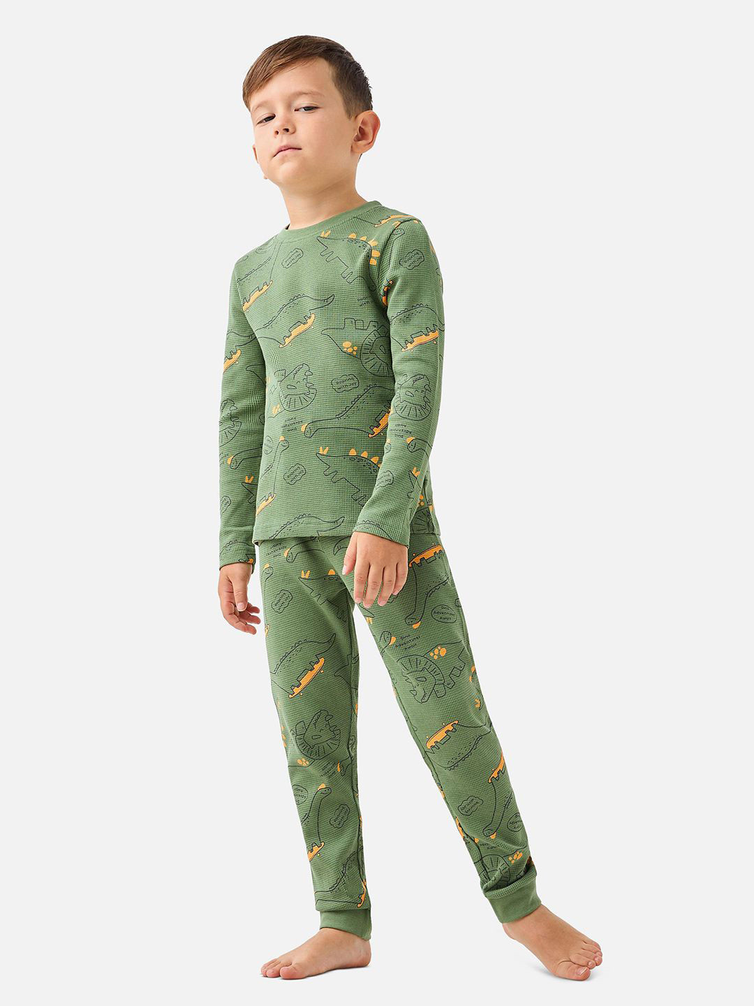

Juniors by Babyshop Boys Printed Night suit, Green