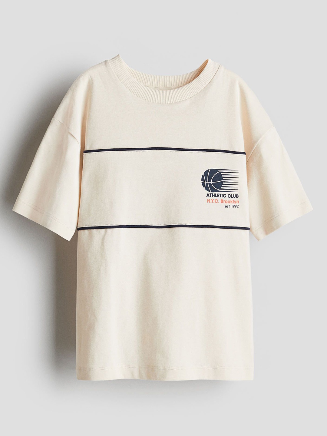 

H&M Boys Cotton Jersey T-Shirt, Beige