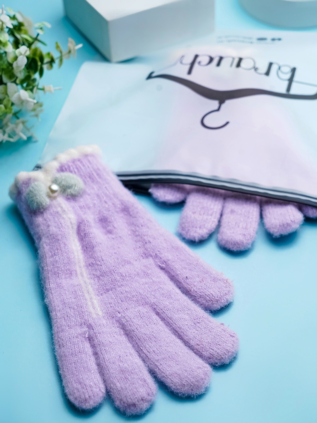 

Brauch Women Patterned Winter Gloves, Purple