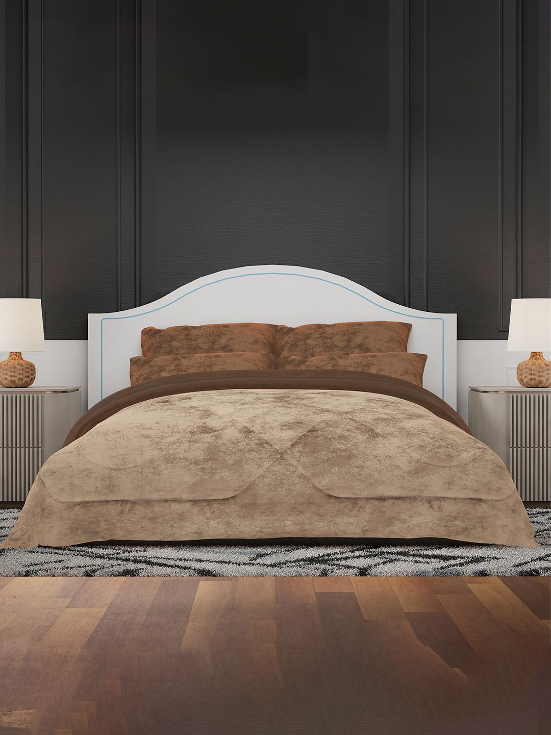

Kuber Industries Brown Mild Winter 500 GSM Double Bed Comforter