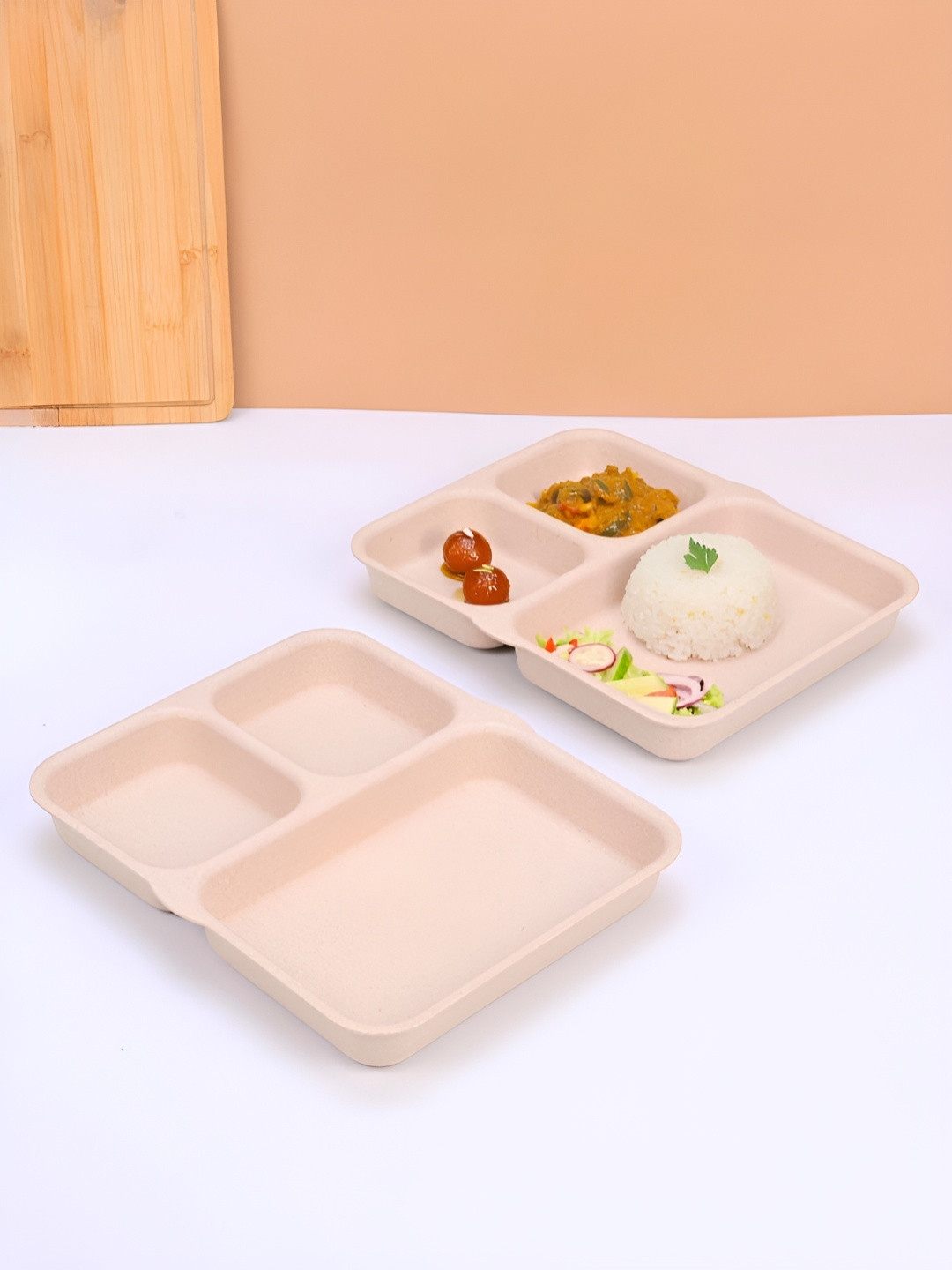 

eha Cream Colored 2 Pieces Dishwasher Safe Plates
