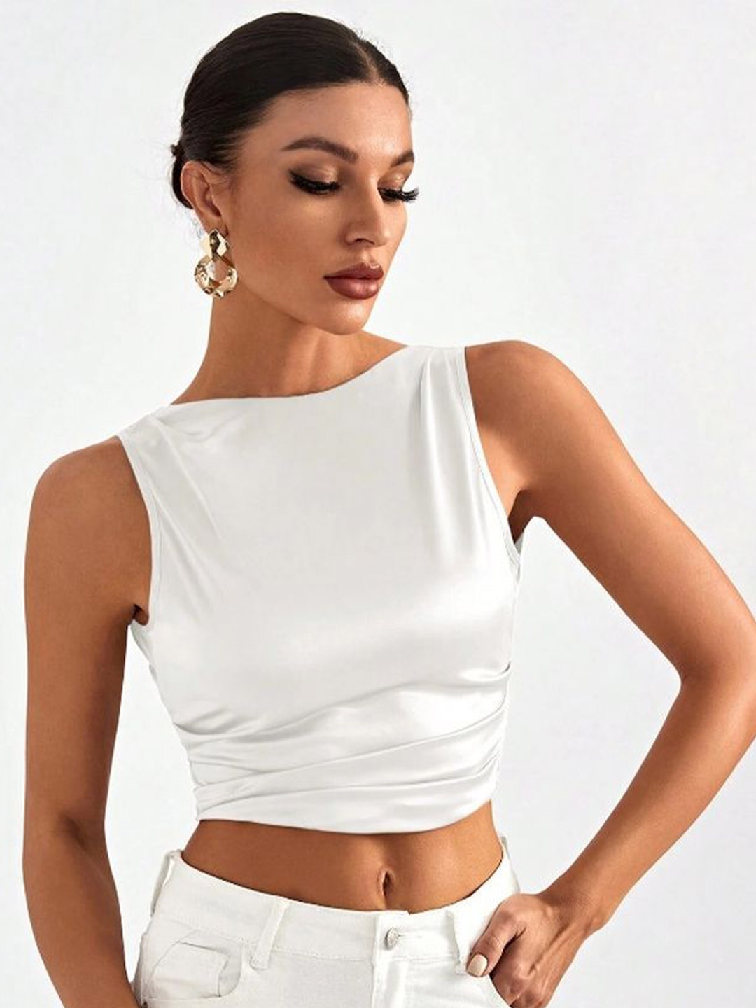 

LULU & SKY Crop Top, White