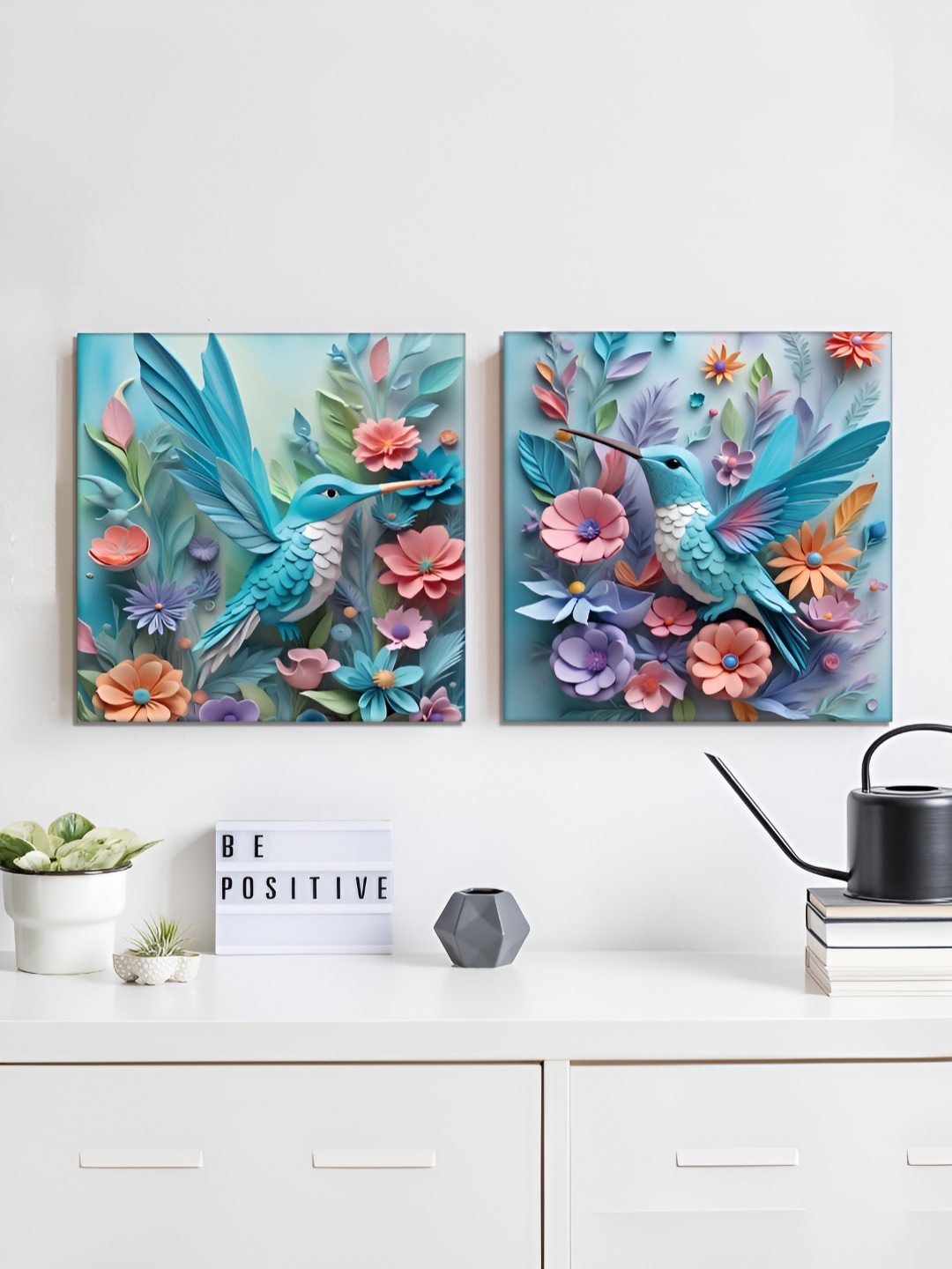 

RANDOM Blue & Purple 2 Piece Floral and Botanical Canvas Wall Paintings