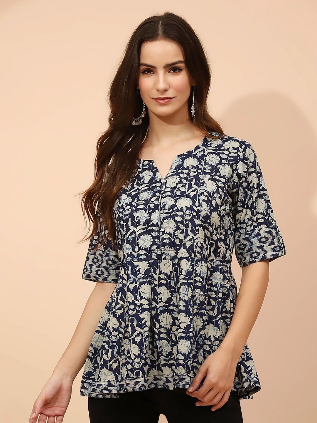 

Me&I Printed Tunic, Blue