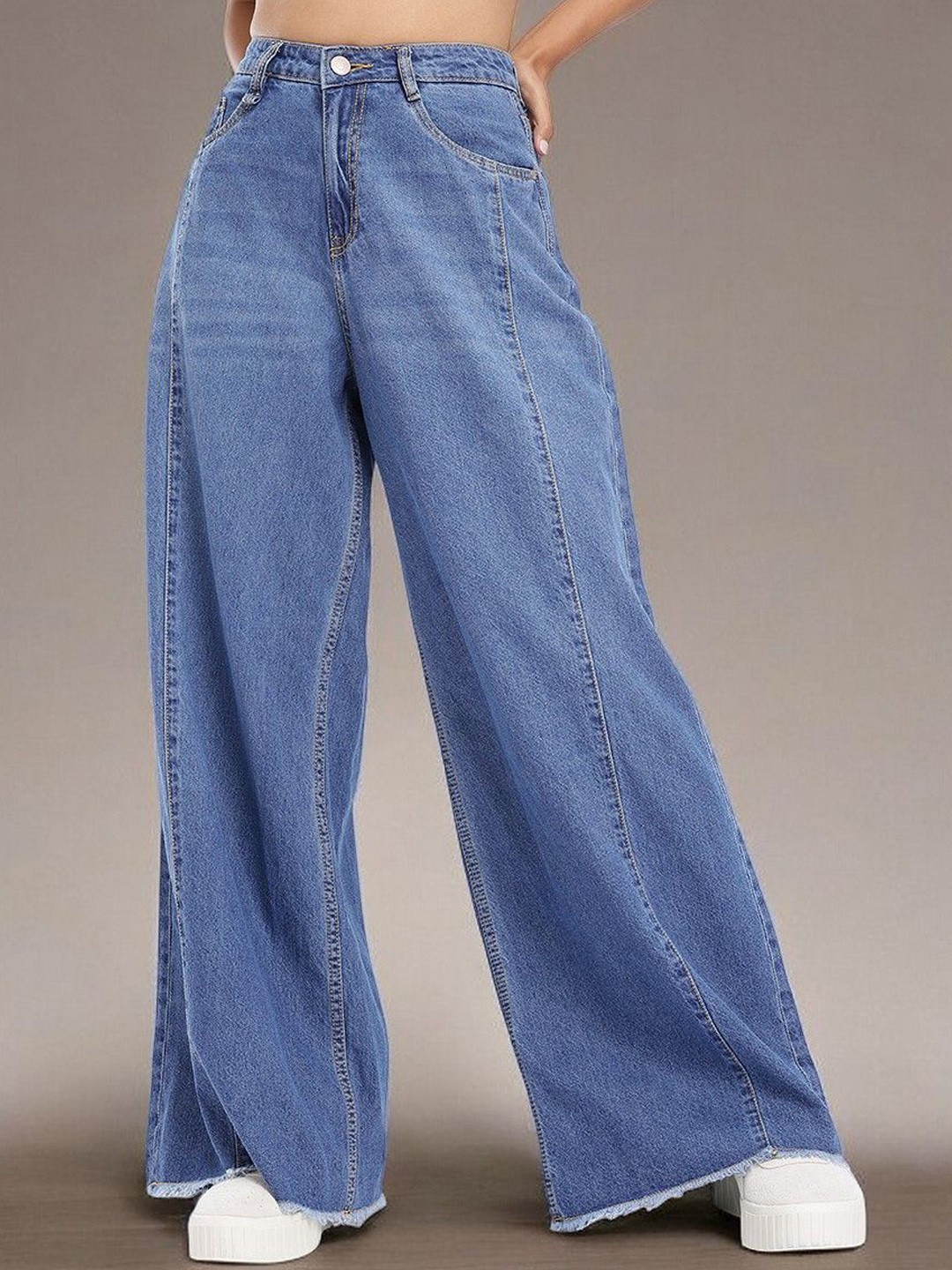 

The Roadster Lifestyle Co Street Cool Palazzo Fit Light Fade Jeans, Blue