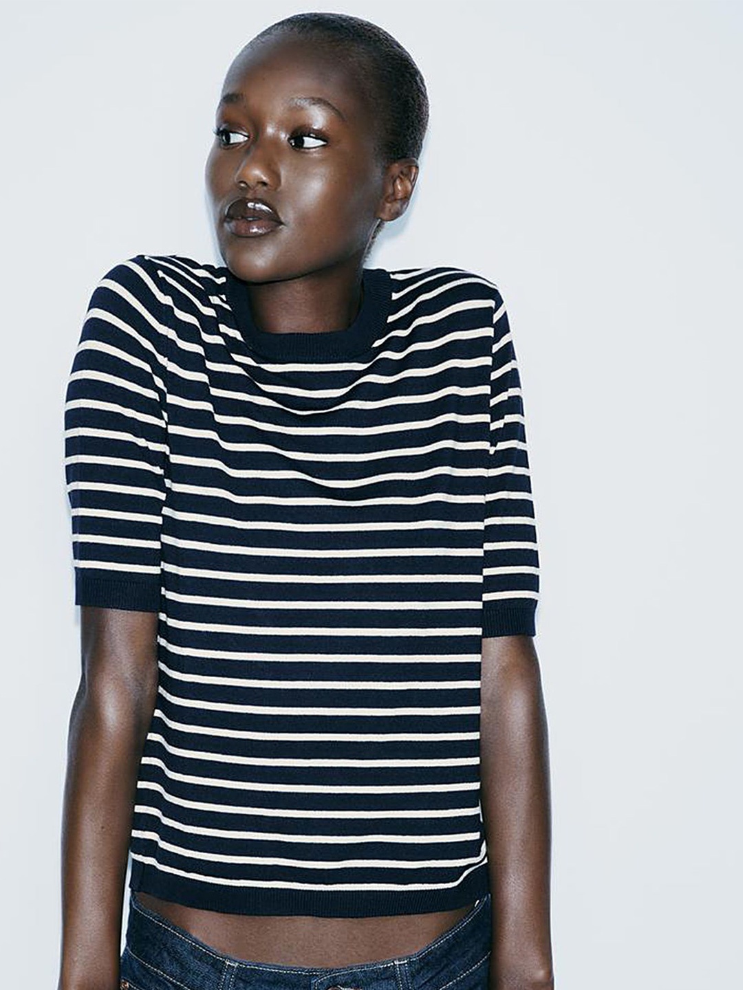 

LULU & SKY Striped Top, Blue