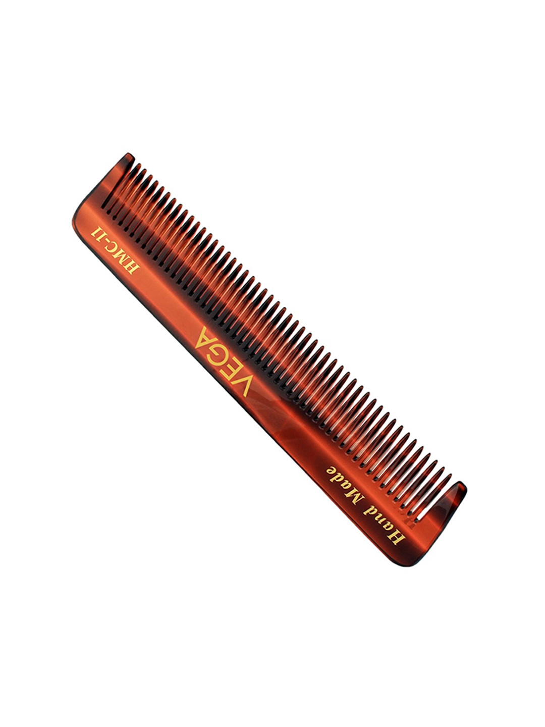 

VEGA Handmade Tortoise Shell Pattern Pocket Hair Comb - HMC-11, Brown