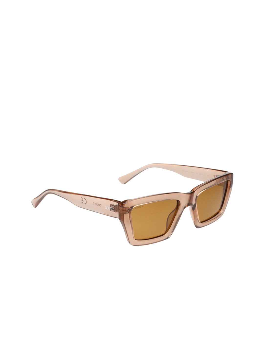 

SCOTT Unisex Cateye Sunglasses with UV Protected Lens, Brown