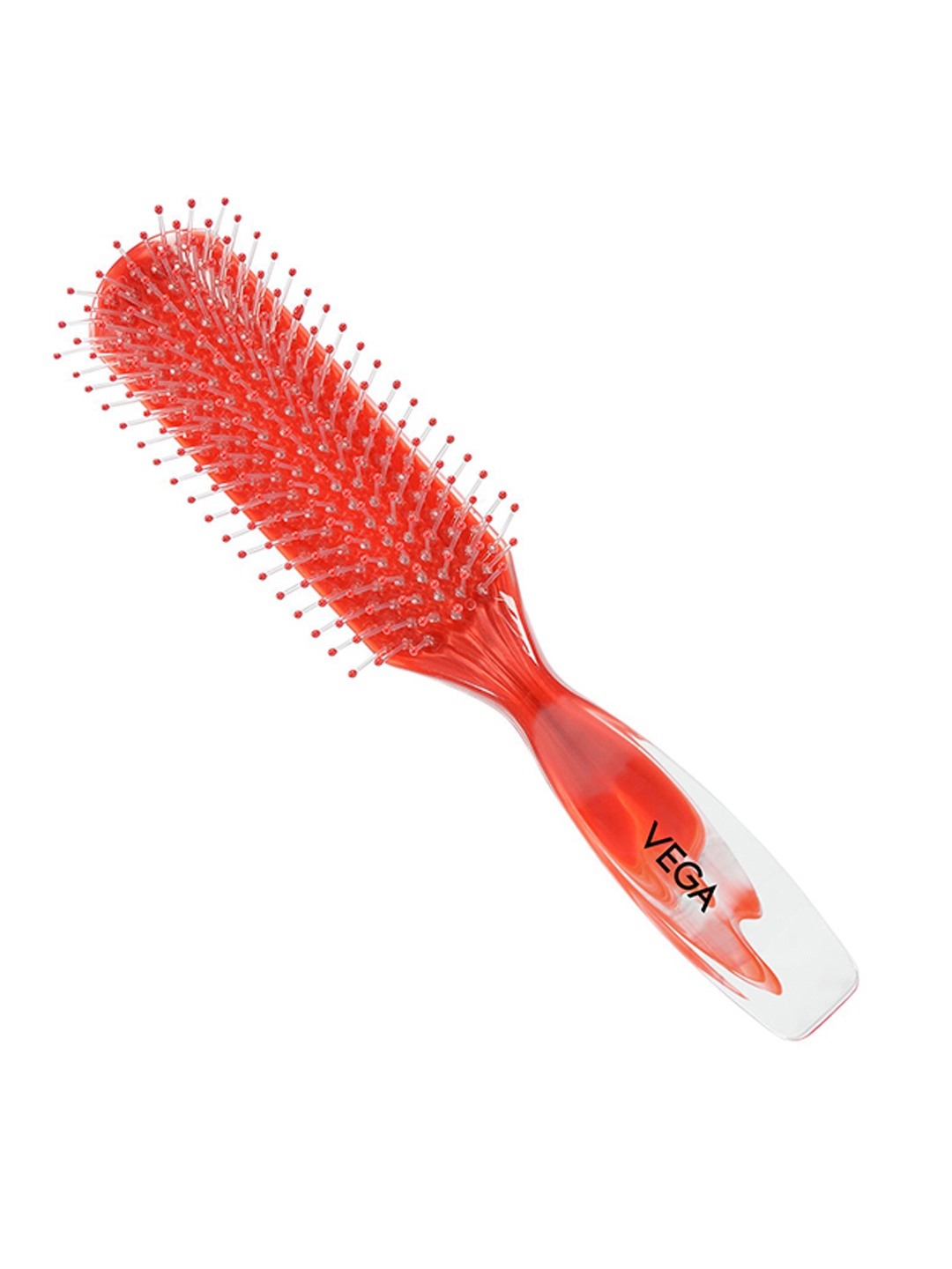 

VEGA Nylon Bristles Flat Hair Brush - R4-FBS, Red