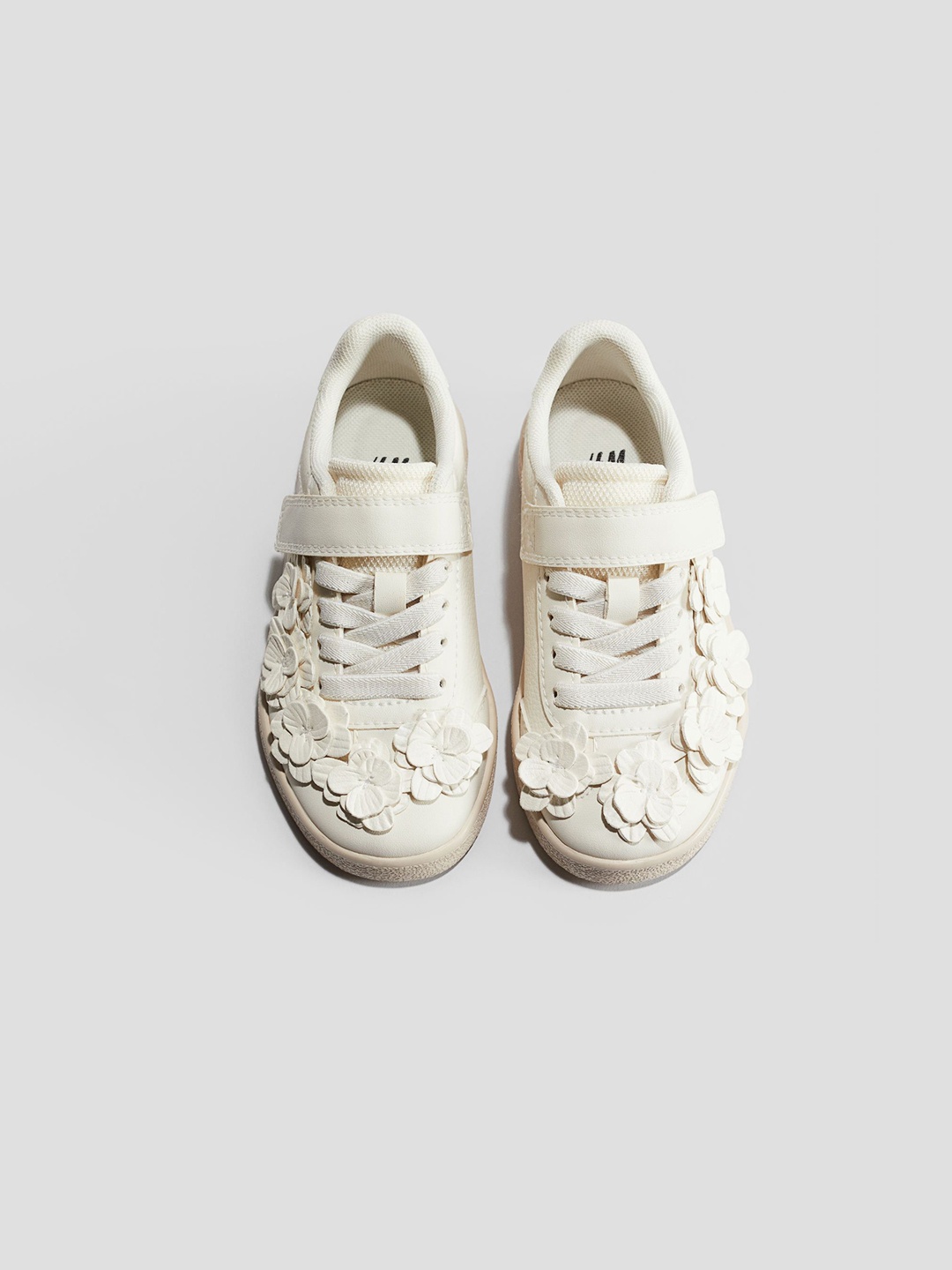 

H&M Girls Flower Detail Trainers Casual Shoes, White