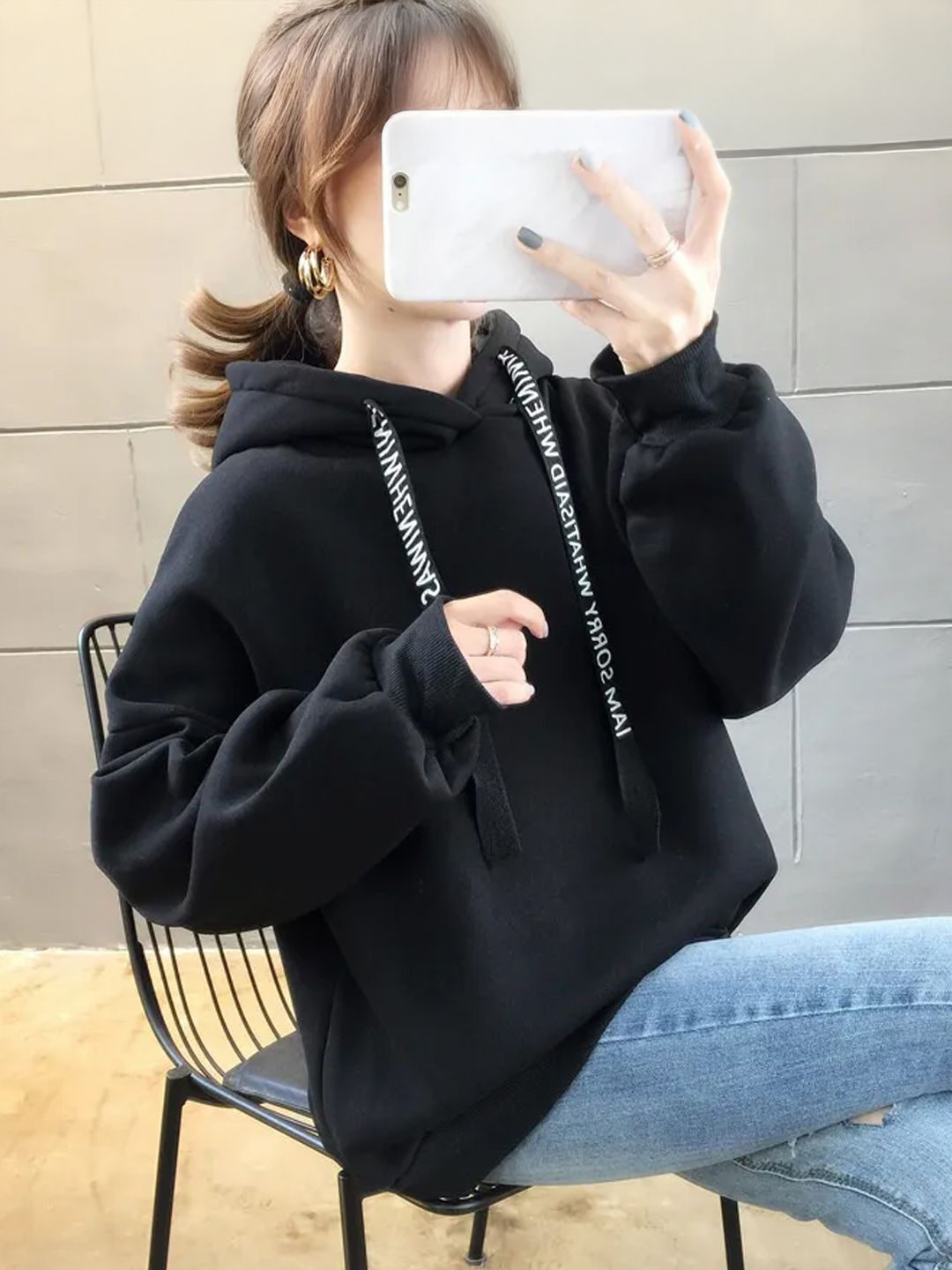 

StyleCast Women Sweatshirt, Black