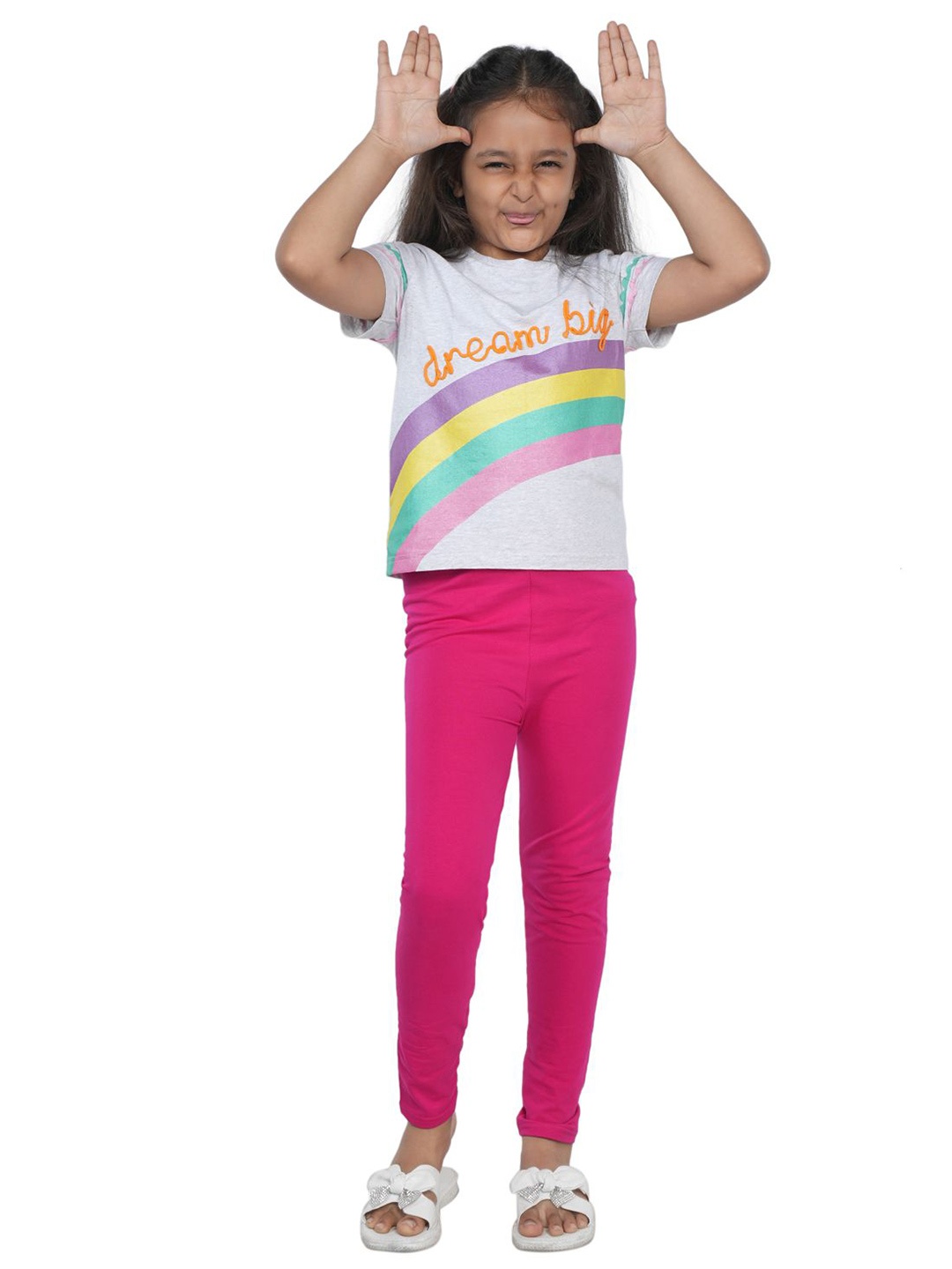 

PILOLO Girls Striped Cotton Top, White