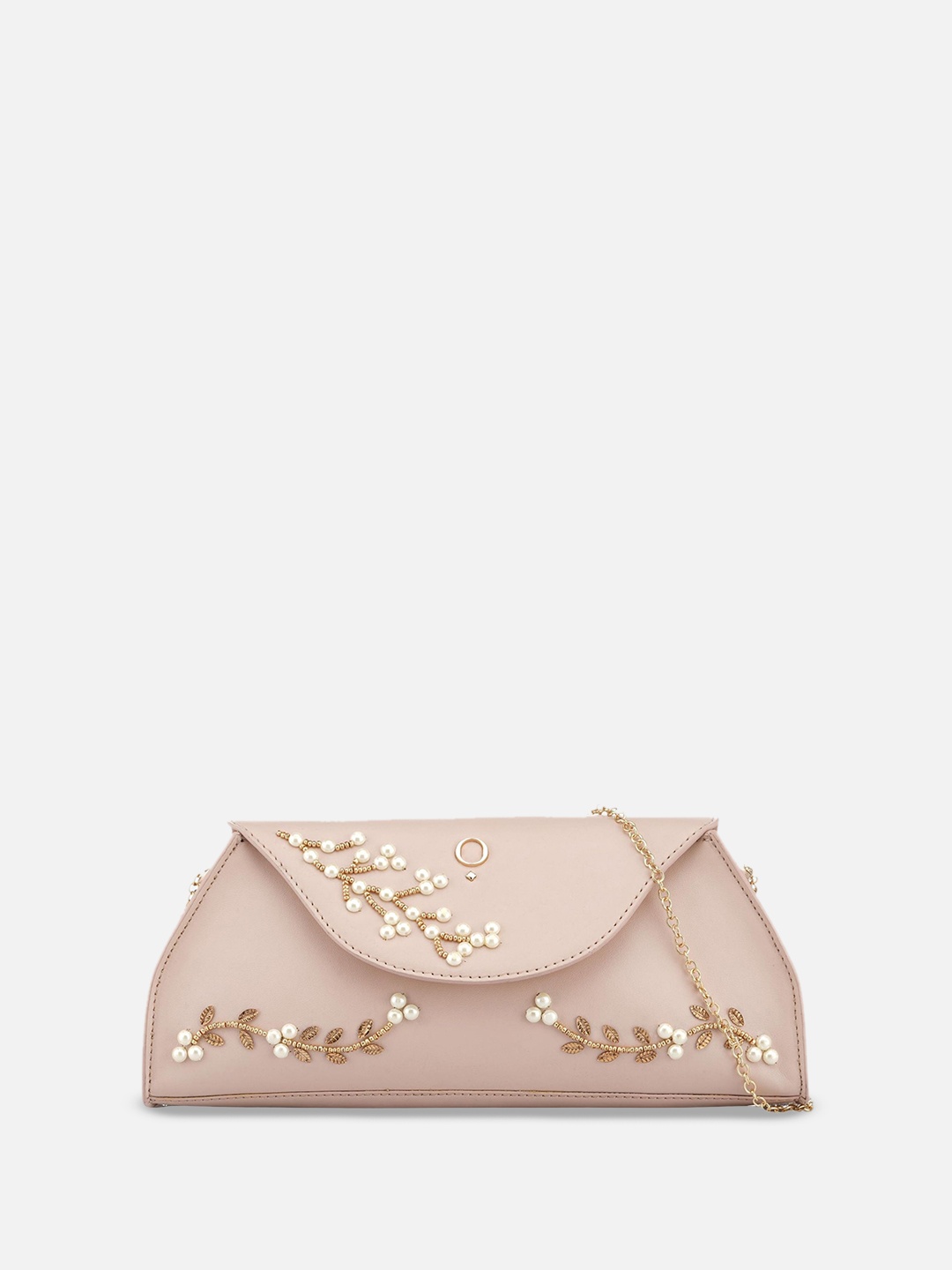 

Monadaa Structured Embellished Handheld Bag, Pink