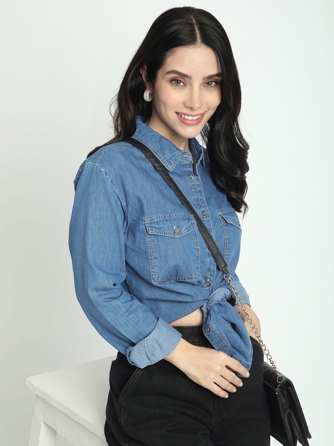 

R&B Women Opaque Casual Shirt, Blue