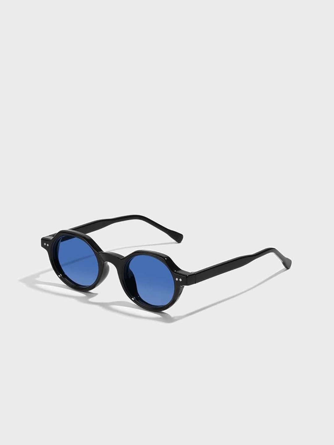 

SAM & MARSHALL Unisex Round Sunglasses with UV Protected Lens, Blue