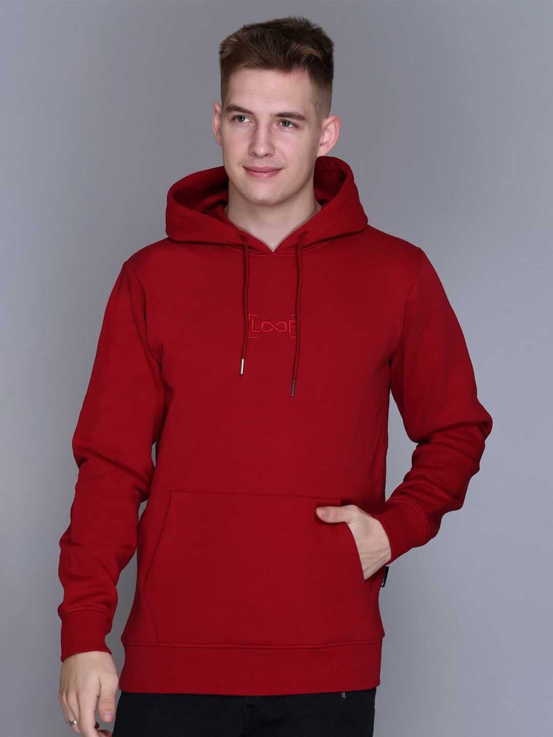 

Antiloop Men Hooded Sweatshirt, Maroon