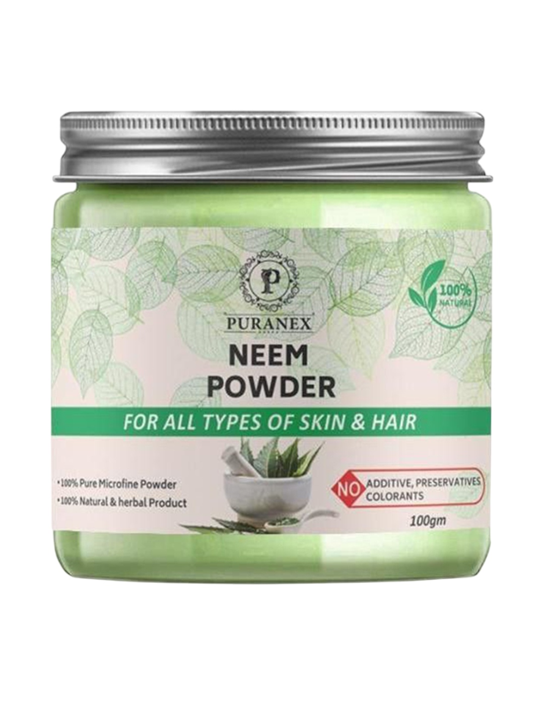 

Puranex 100% Natural & Pure Neem Powder - 100 gm, White