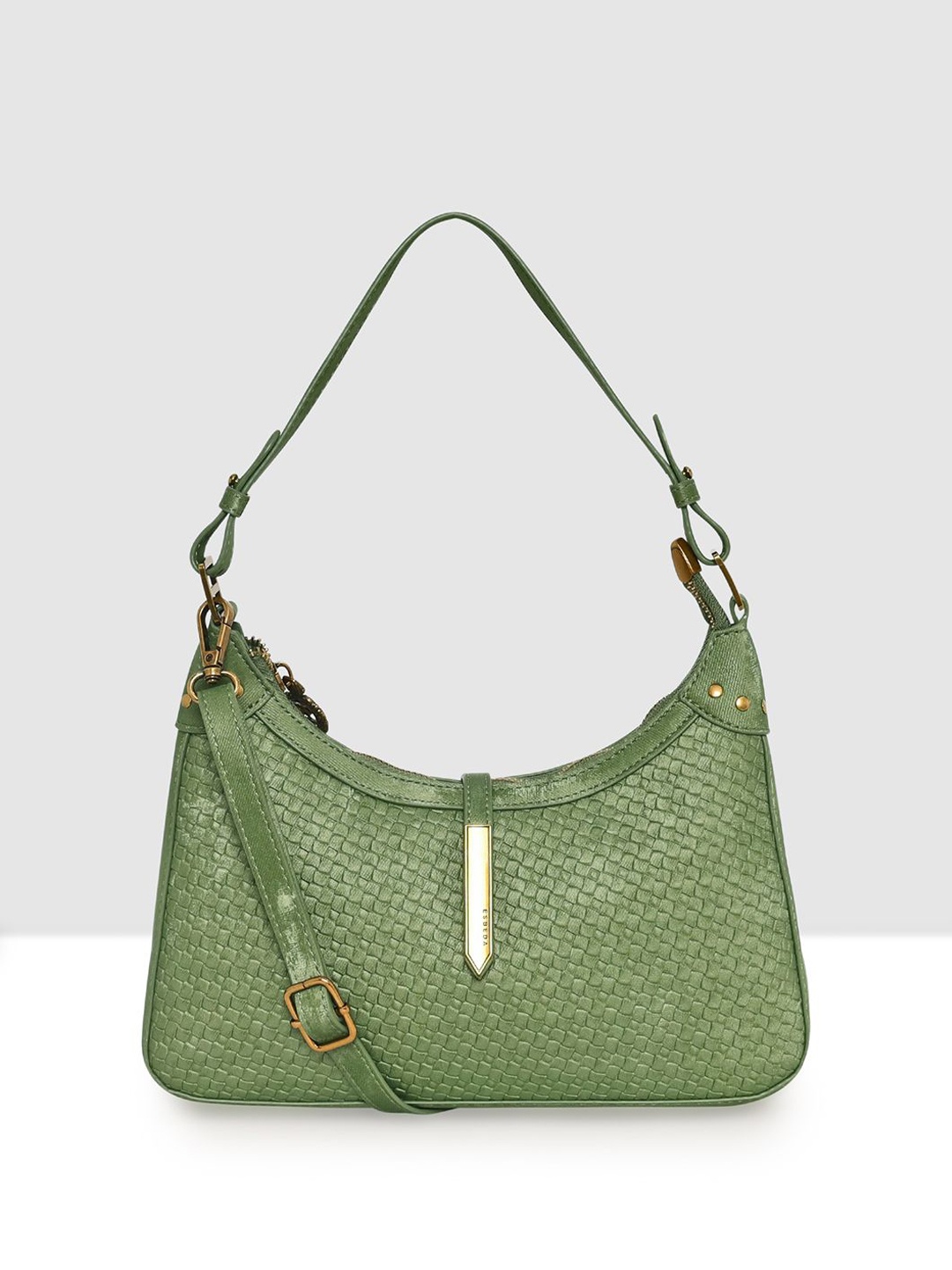 

ESBEDA PU Swagger Sling Bag with Cut Work, Green