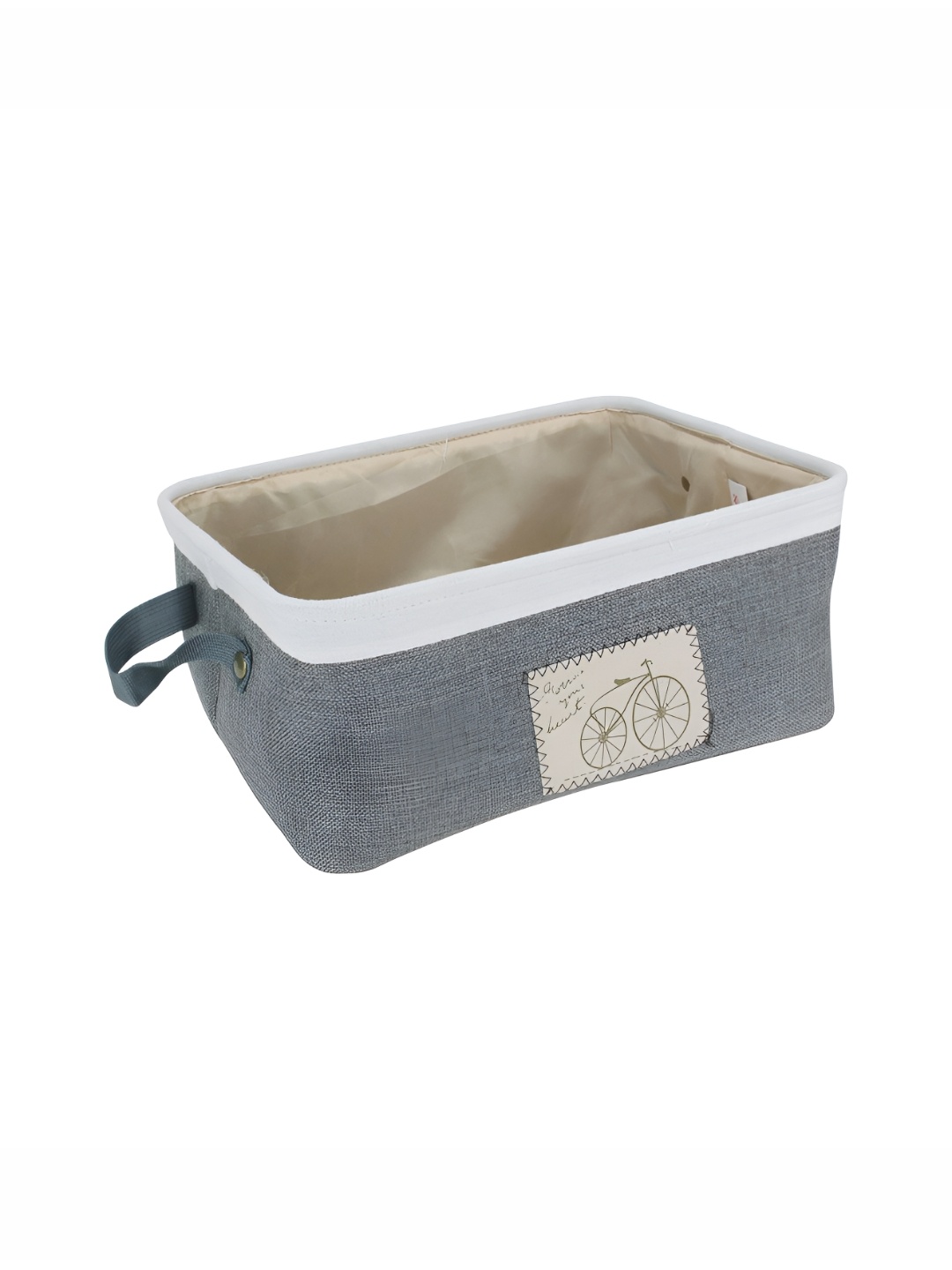

HomeStorie Grey Eco-Friendly Foldable Storage Basket Bins Regular Multi-Utility Organiser
