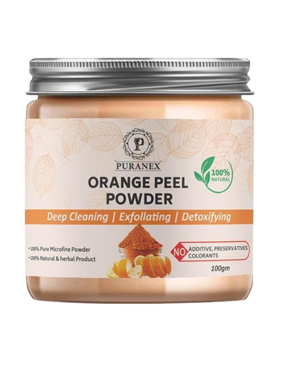 

Puranex Orange Peel Powder For Deep Cleansing - 100 g, White