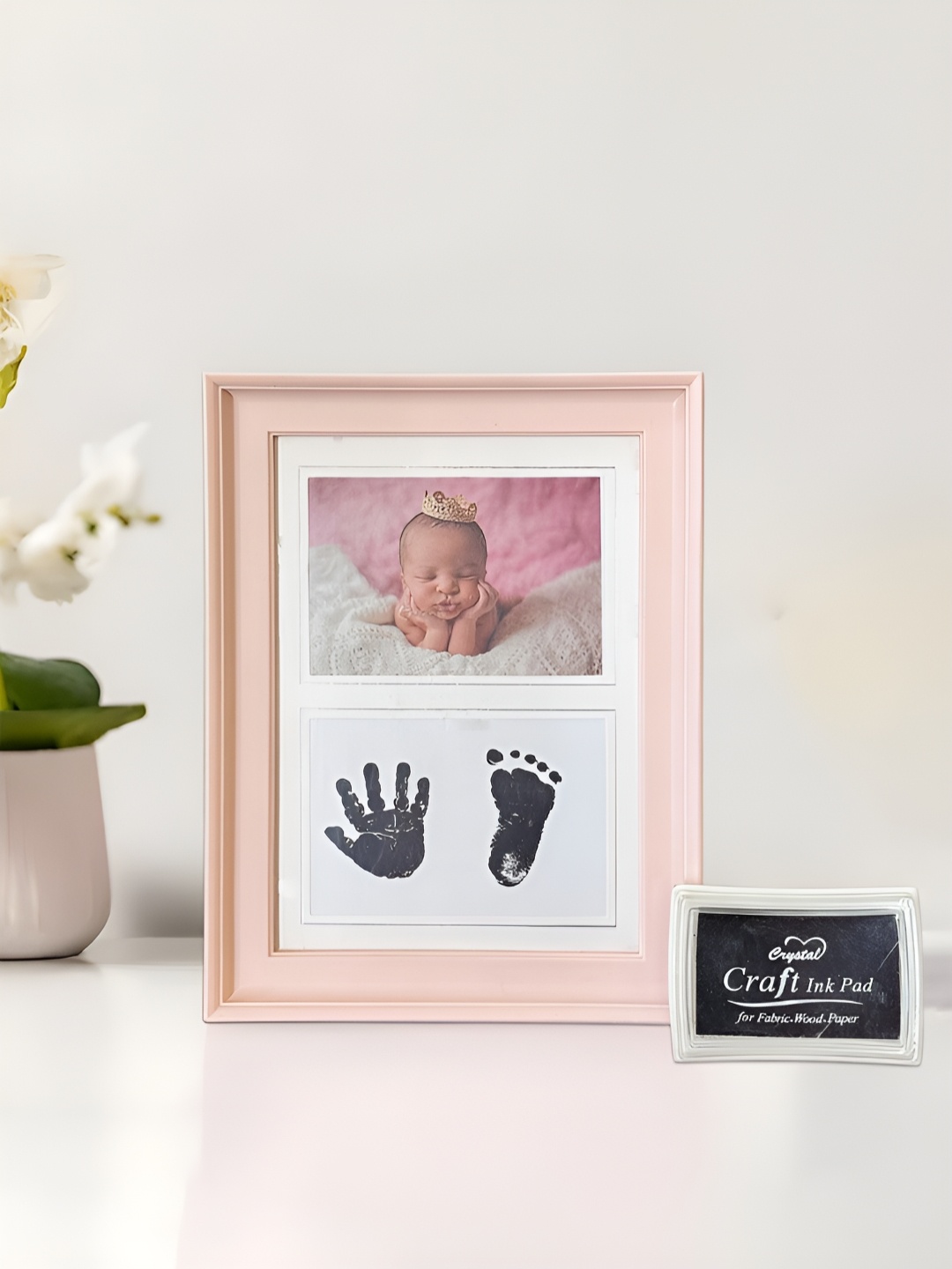

Art Street Pink & White Table Photo Frames
