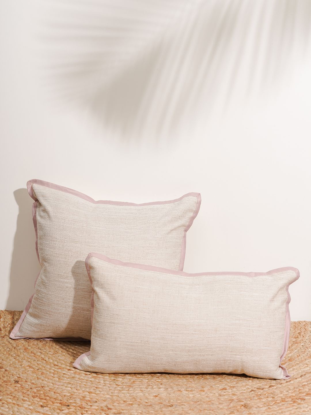 

India Circus by Krsnaa Mehta Rose & Off White Square Cushion Covers