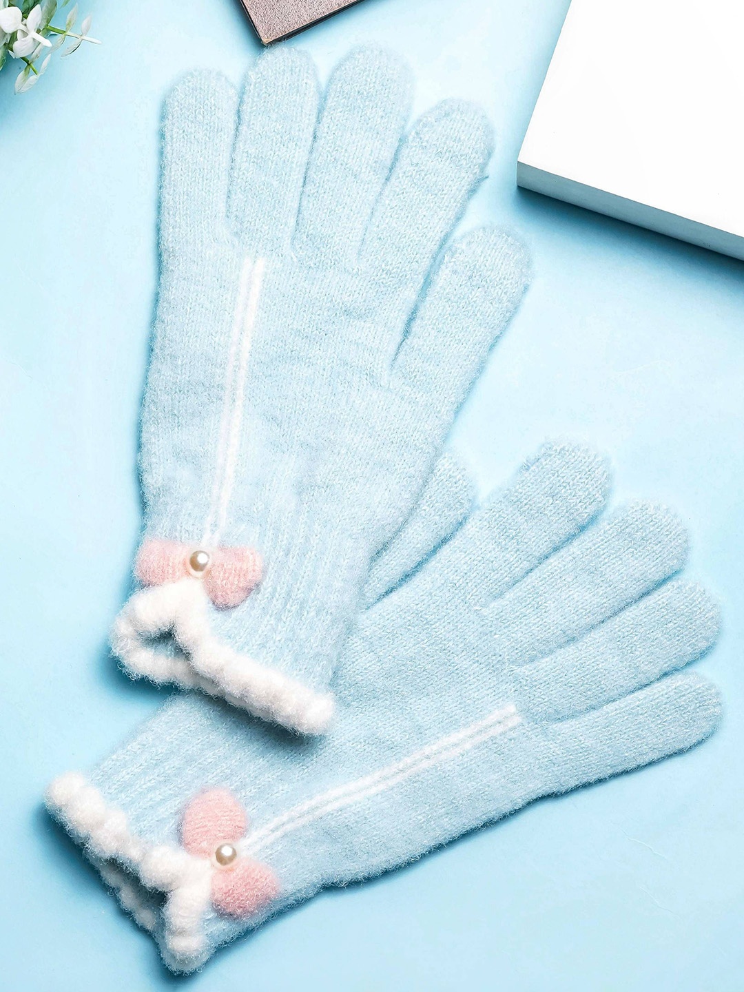 

Brauch Women Patterned Winter Gloves, Blue